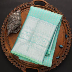 Tempting Firozi Soft Silk Saree With Dalliance Blouse Piece - Colorful Saree