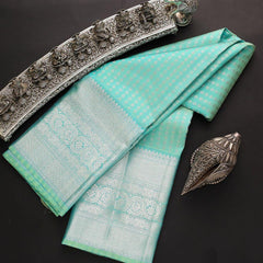 Tempting Firozi Soft Silk Saree With Dalliance Blouse Piece - Colorful Saree