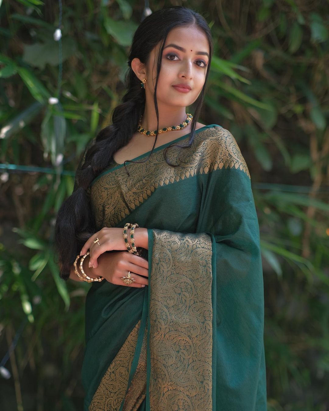 Amiable Dark Green Soft Silk Saree With Dazzling Blouse Piece - Colorful Saree