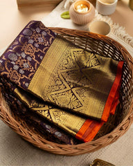 Tempting Wine Soft Banarasi Silk Saree With Luxuriant Blouse Piece - Colorful Saree