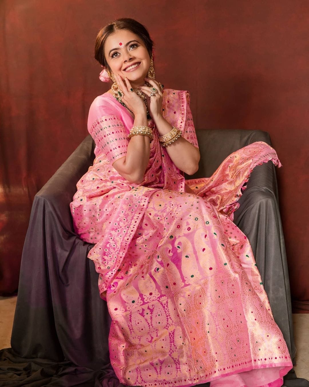 Propinquity Pink Soft Silk Saree With Flaunt Blouse Piece - Colorful Saree