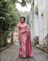 Bucolic Pink Soft Silk Saree With Forbearance Blouse Piece - Colorful Saree