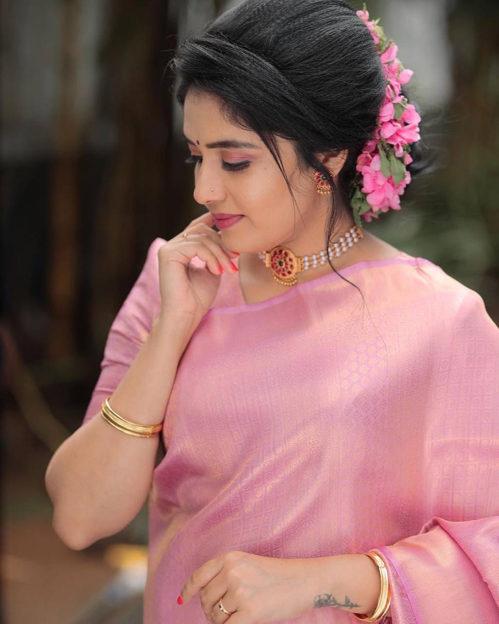 Bucolic Pink Soft Silk Saree With Forbearance Blouse Piece - Colorful Saree