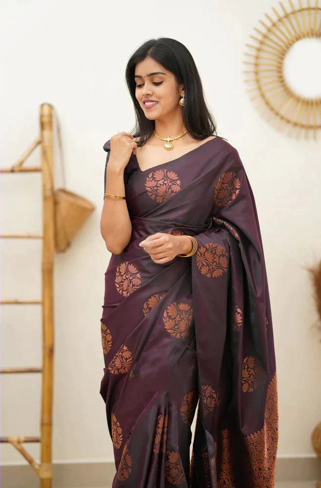 Chatoyant Purple Soft Silk Saree With Scrumptious Blouse Piece - Colorful Saree