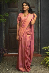 Unequalled Pink Soft Silk Saree With Snazzy Blouse Piece - Colorful Saree