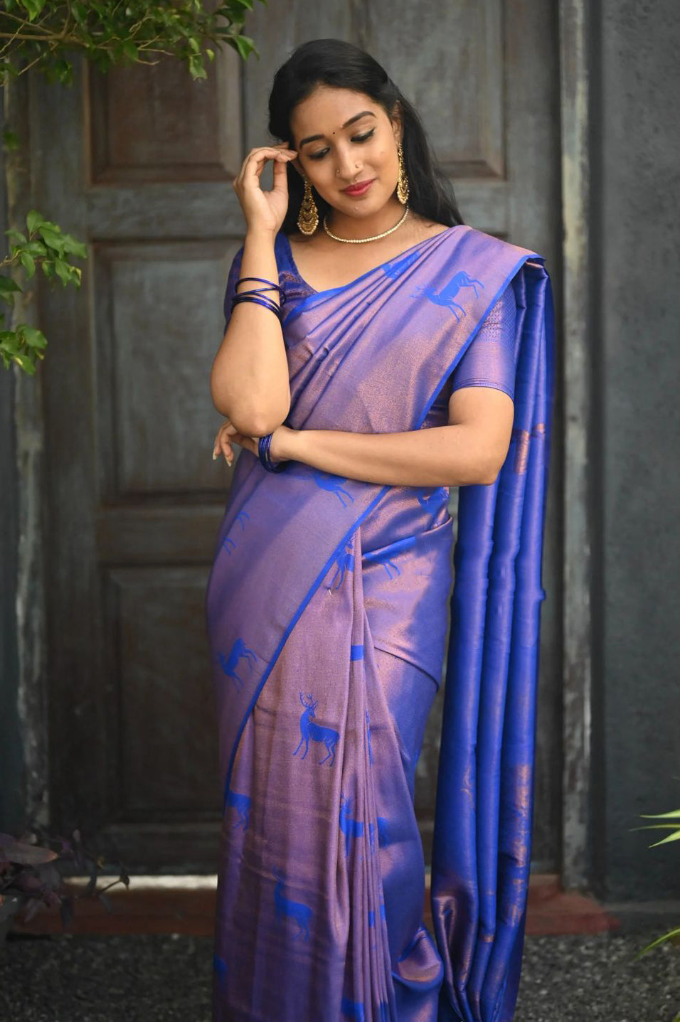 Snappy Royal Blue Soft Silk Saree With Smashing Blouse Piece - Colorful Saree