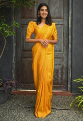 Confounding Yellow Soft Silk Saree With Pleasurable Blouse Piece - Colorful Saree