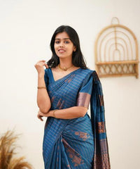 Mesmerising Rama Soft Silk Saree With Wonderful Blouse Piece - Colorful Saree