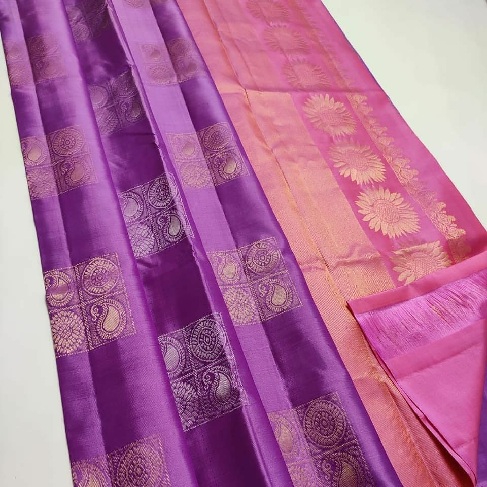 Unequalled Purple Soft Silk Saree With Demanding Blouse Piece - Colorful Saree