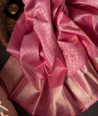 Snappy Pink Soft Silk Saree With Unique Pink Blouse Piece - Colorful Saree