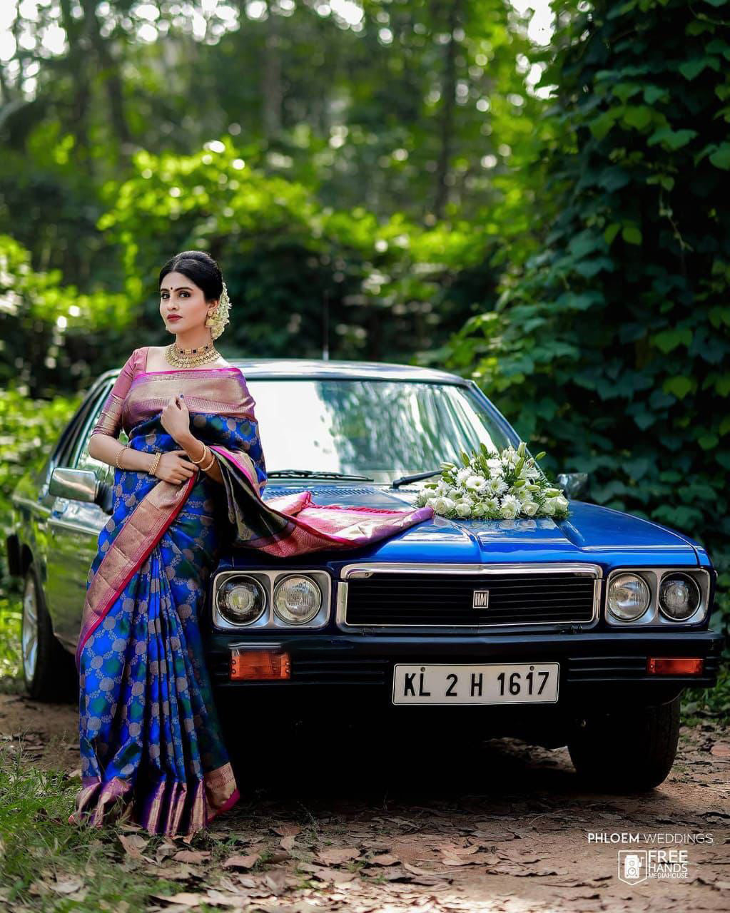 Elegant Blue Soft Banarasi Silk Saree With Pleasant Blouse Piece - Colorful Saree