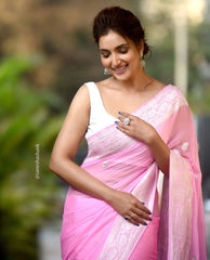Blissful Pink Soft Silk Saree With Chatoyant Blouse Piece - Colorful Saree