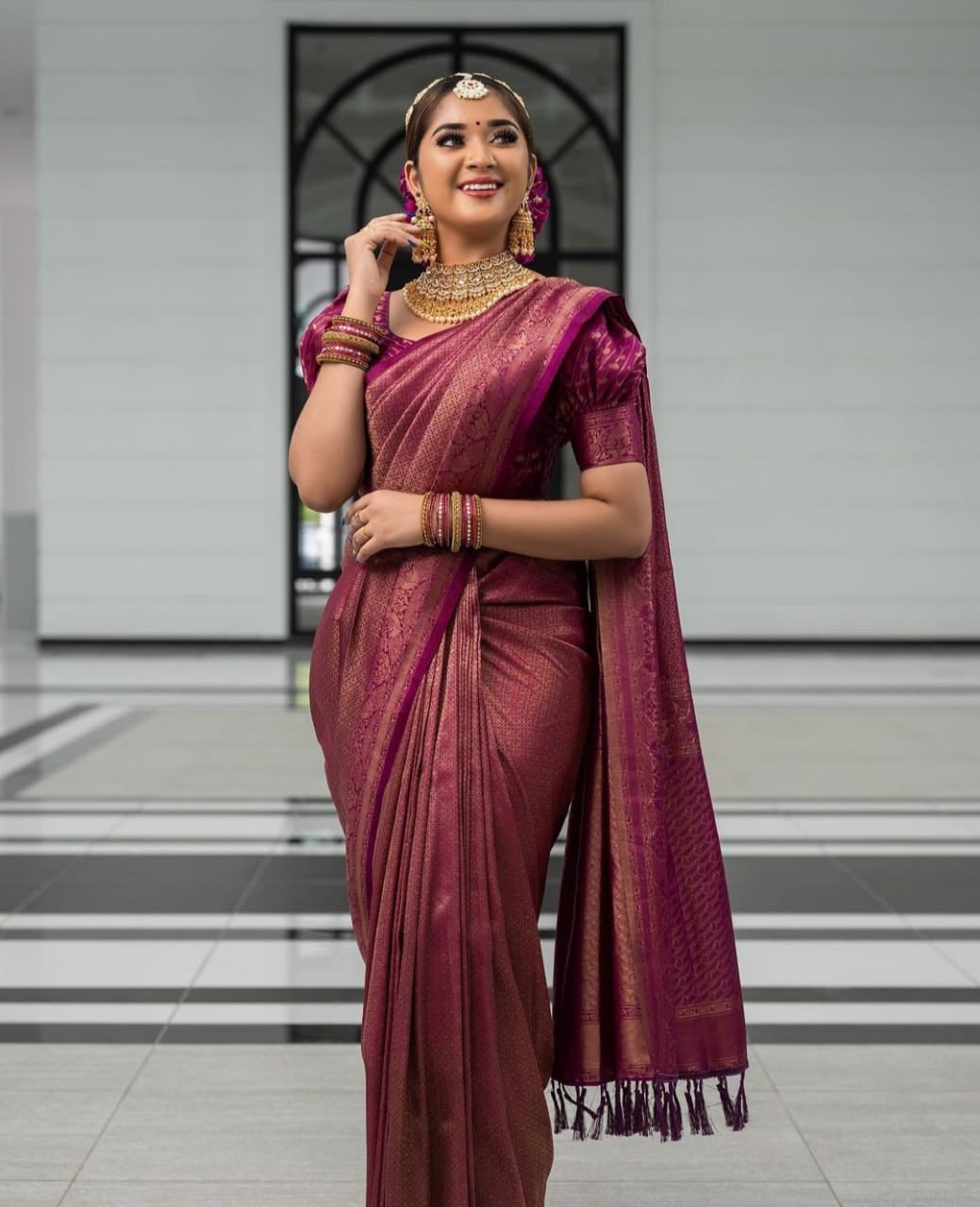 Fairytale Purple Soft Silk Saree with Energetic Blouse Piece - Colorful Saree