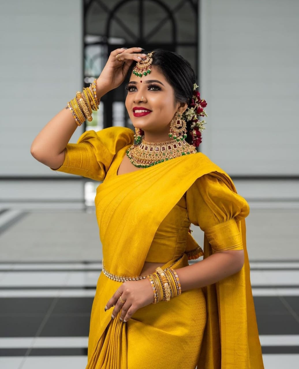 Bewitching Yellow Soft Silk Saree with Energetic Blouse Piece - Colorful Saree