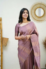 Hypnotic Baby Pink Soft Silk Saree With Vestigial Blouse Piece - Colorful Saree