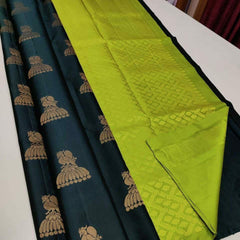 Refreshing Dark Green Soft Silk Saree With Comely Blouse Piece - Colorful Saree
