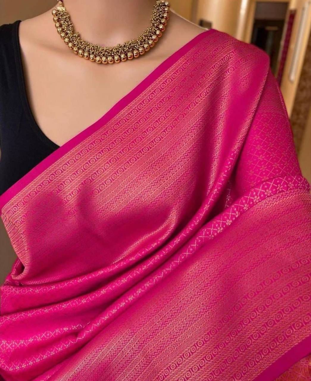 Dazzling Magenta Soft Silk Saree With Dazzling Blouse Piece - Colorful Saree
