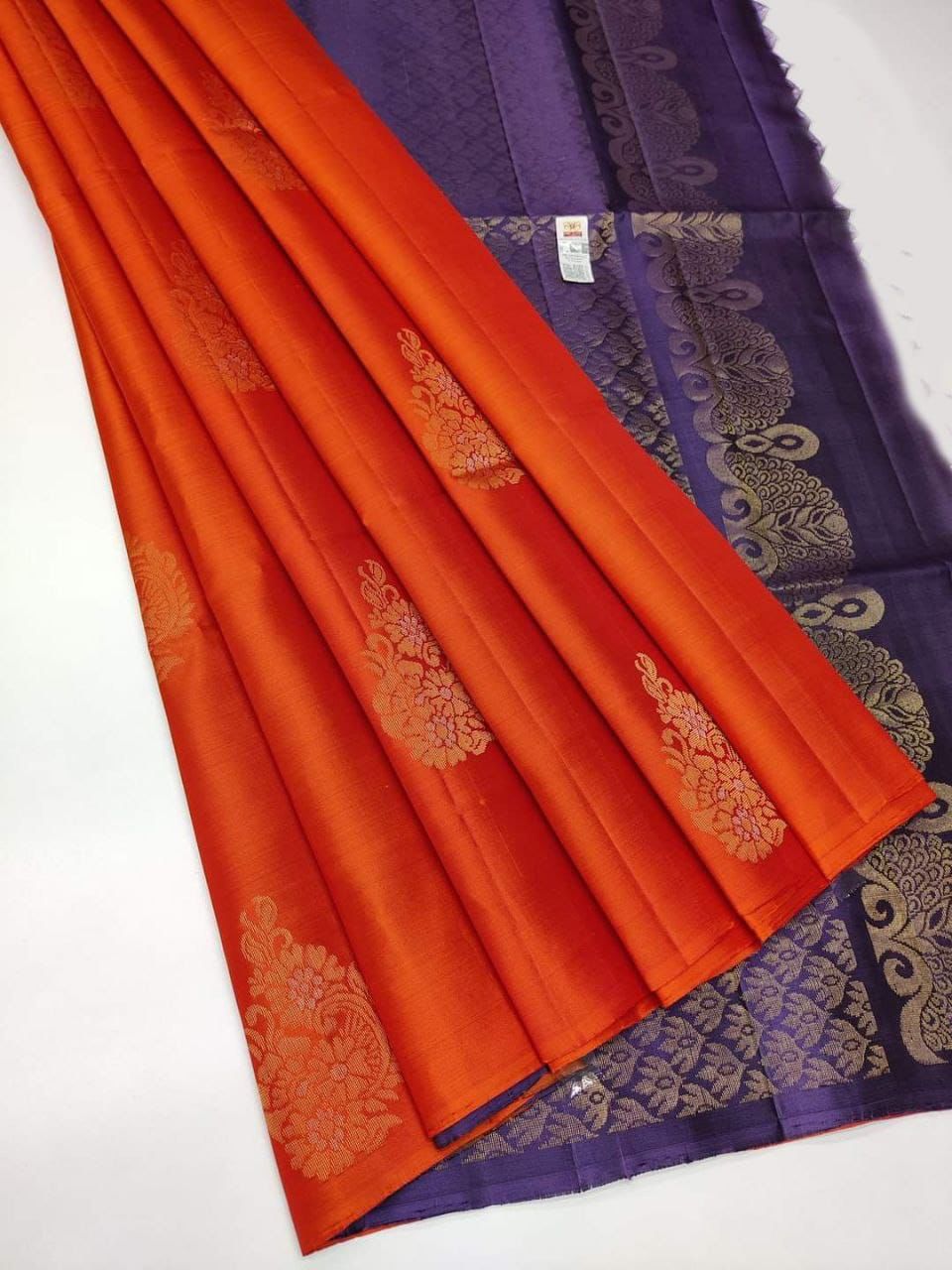Surpassing Orange Soft Silk Saree With Engrossing Blouse Piece - Colorful Saree