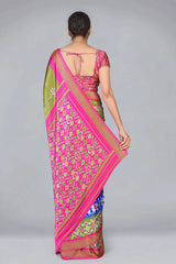 Mehndi Green Patola With Digital Printed Saree - Colorful Saree