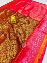 Capricious Brown Kanjivaram Silk Saree With Felicitous Blouse Piece - Colorful Saree