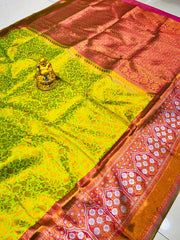 Deserving Perrot Kanjivaram Silk Saree With Evanescent Blouse Piece - Colorful Saree