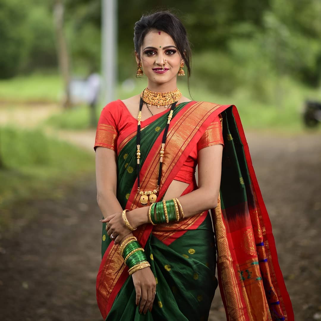 Prettiest Green Paithani Silk Saree With Ethnic Blouse Piece - Colorful Saree