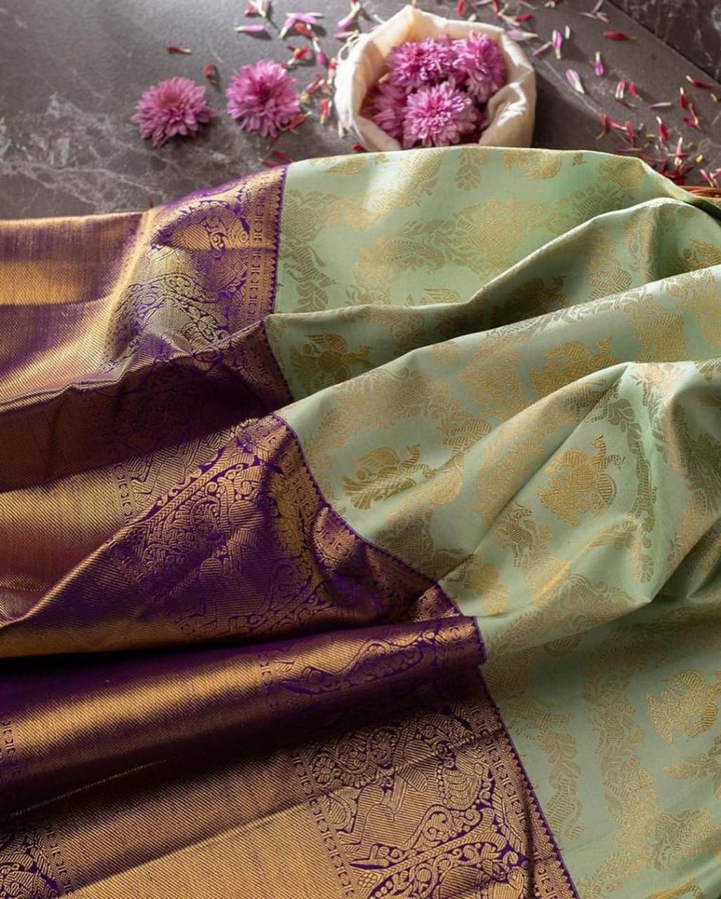 Staggering Sea Green Soft Banarasi Silk Saree With Divine Blouse Piece - Colorful Saree