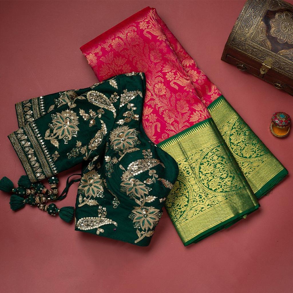 Innovative Dark Pink Soft Banarasi Silk Saree With Demesne Two Blouse Piece - Colorful Saree