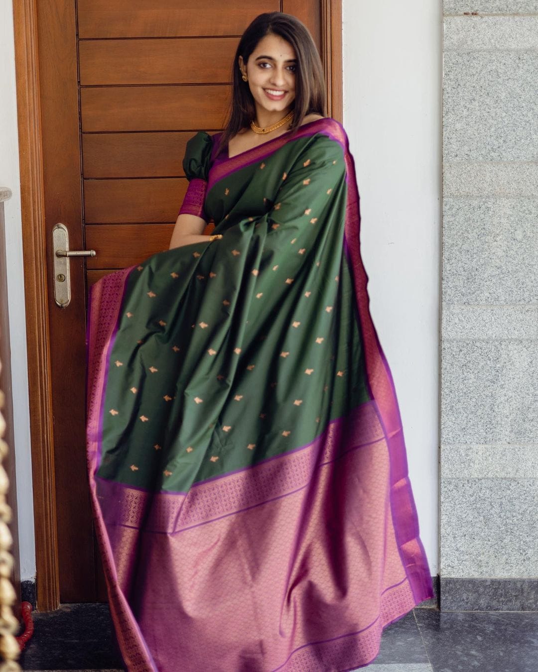 Incredible Green Soft Silk Saree With Energetic Blouse Piece - Colorful Saree