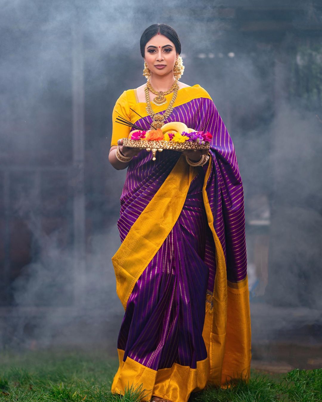 Prominent Purple Soft Silk Saree With Chatoyant Blouse Piece - Colorful Saree