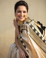 Glorious Off White Soft Silk Saree With Prominent Blouse Piece - Colorful Saree