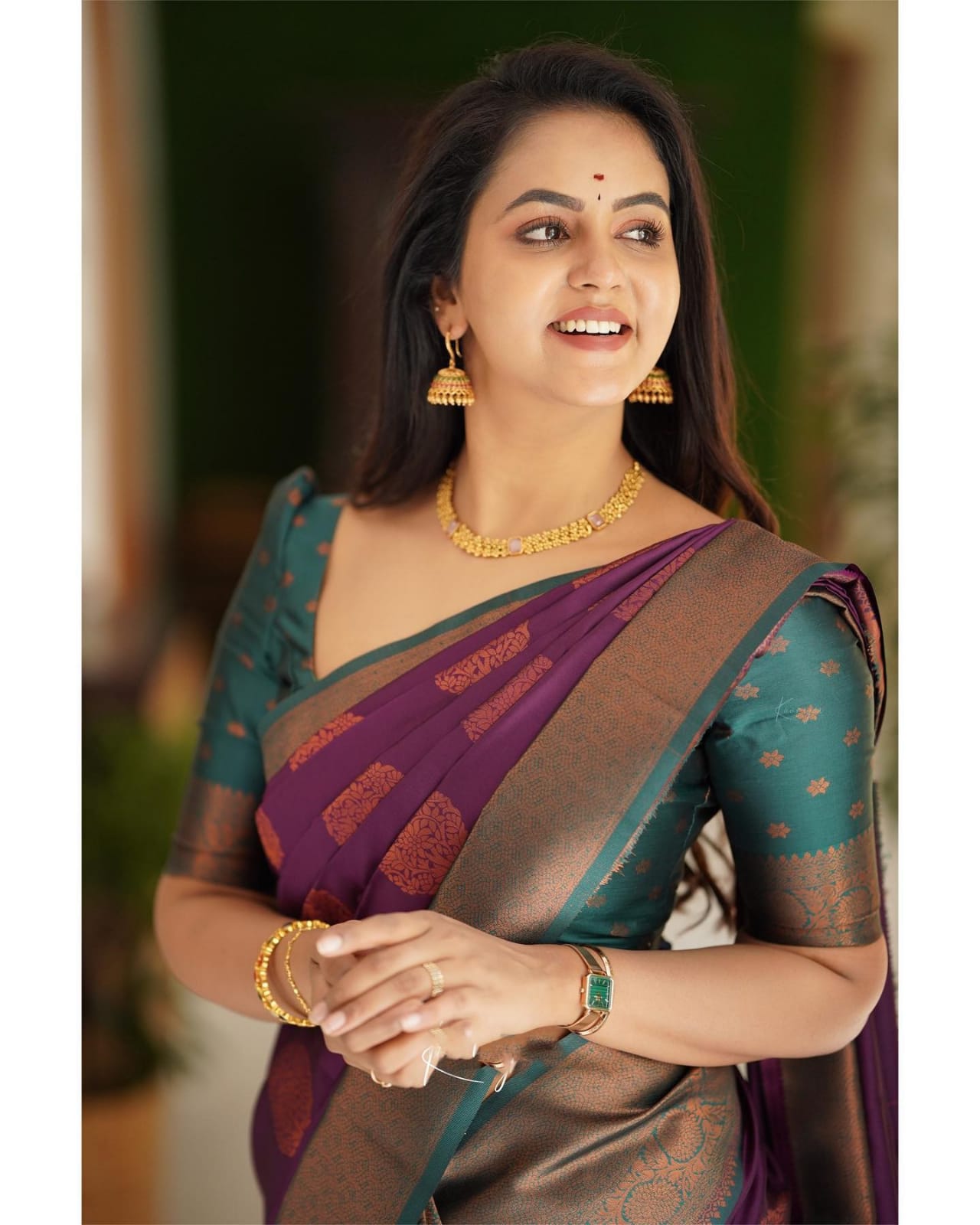 Gratifying Purple Soft Silk Saree With Snazzy Blouse Piece - Colorful Saree