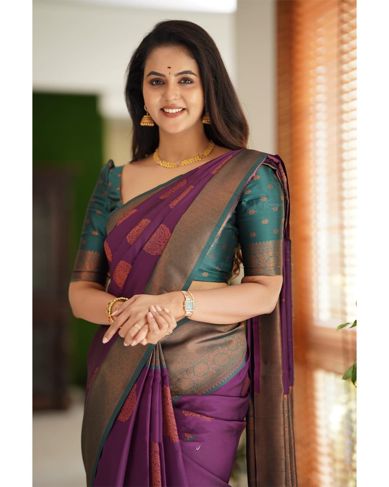 Gratifying Purple Soft Silk Saree With Snazzy Blouse Piece - Colorful Saree