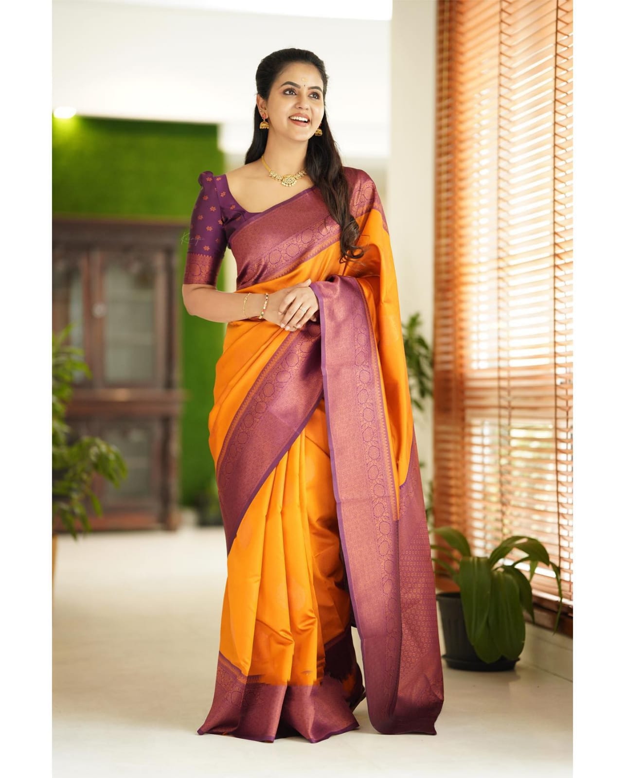 Smashing Yellow Soft Silk Saree With Scrumptious Blouse Piece - Colorful Saree