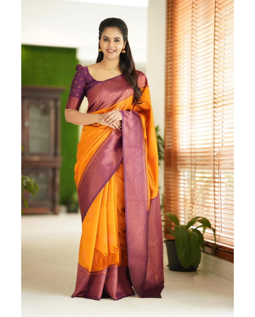 Smashing Yellow Soft Silk Saree With Scrumptious Blouse Piece - Colorful Saree