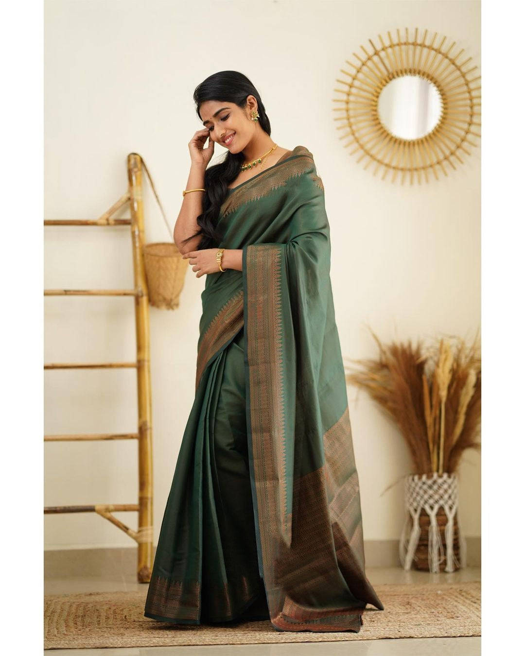 Unequalled Green Soft Silk Saree With Fragrant Blouse Piece - Colorful Saree