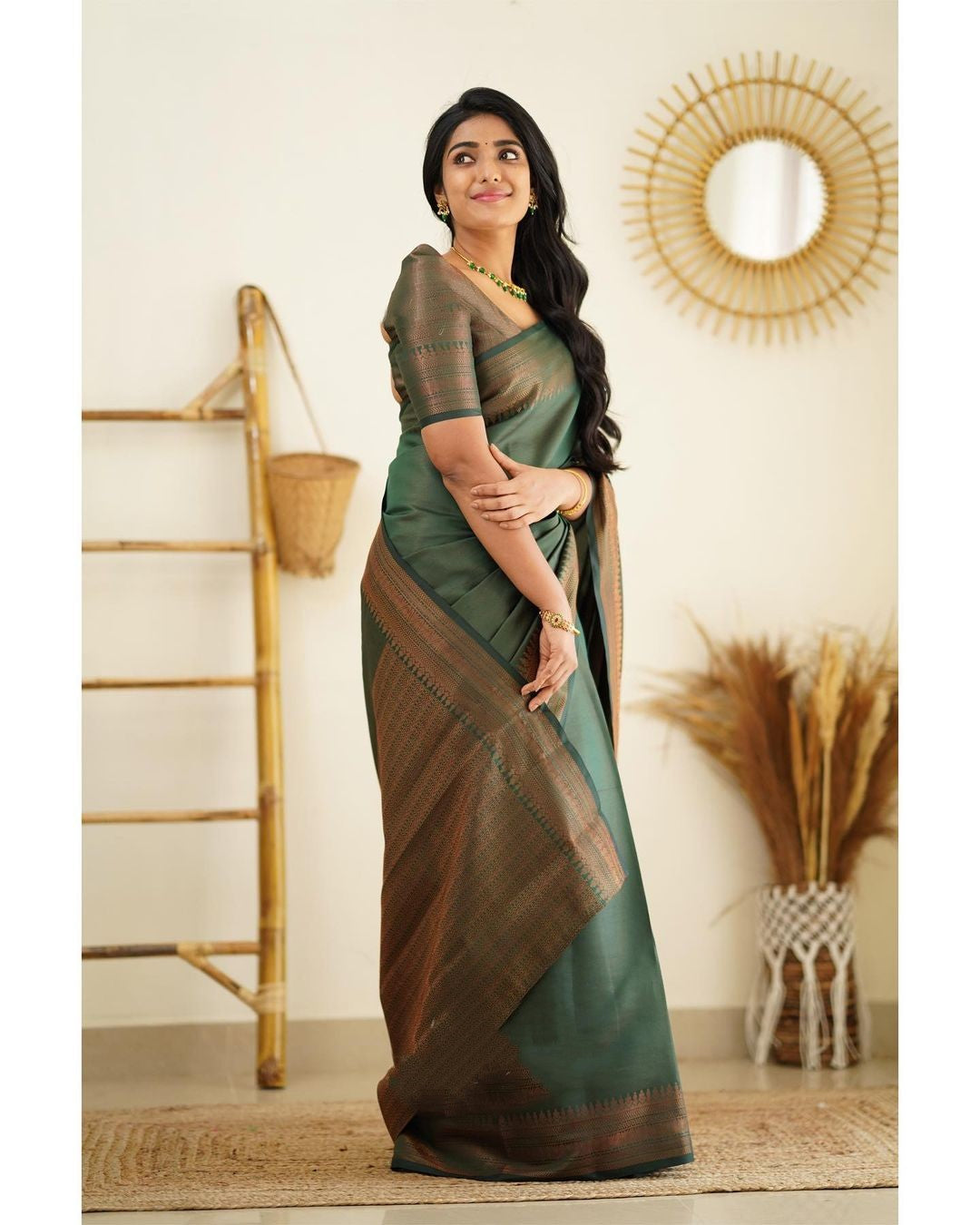 Unequalled Green Soft Silk Saree With Fragrant Blouse Piece - Colorful Saree