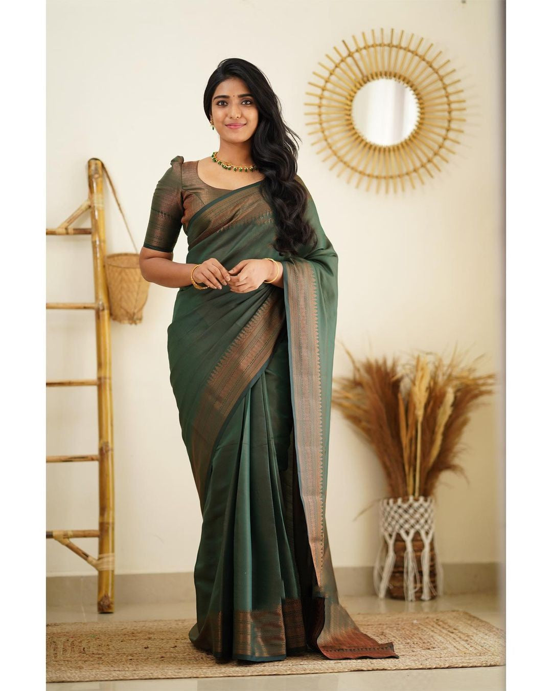 Unequalled Green Soft Silk Saree With Fragrant Blouse Piece - Colorful Saree