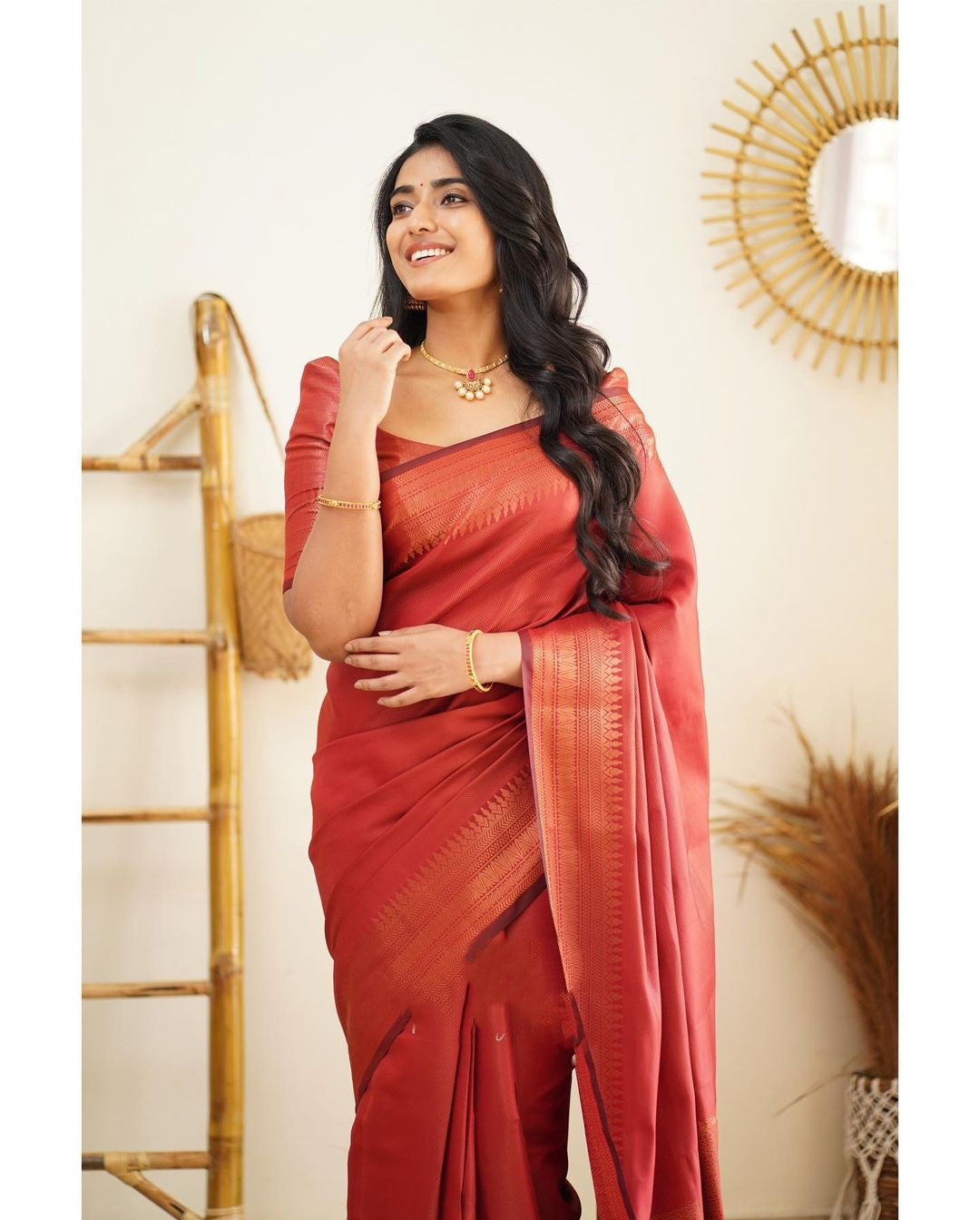 Scrumptious Red Soft Silk Saree With Prodigal Blouse Piece - Colorful Saree