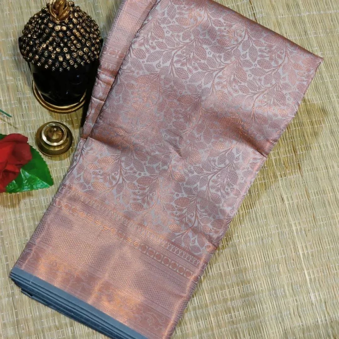 Embrocation Beige Soft Banarasi Silk Saree With Surreptitious Blouse Piece - Colorful Saree