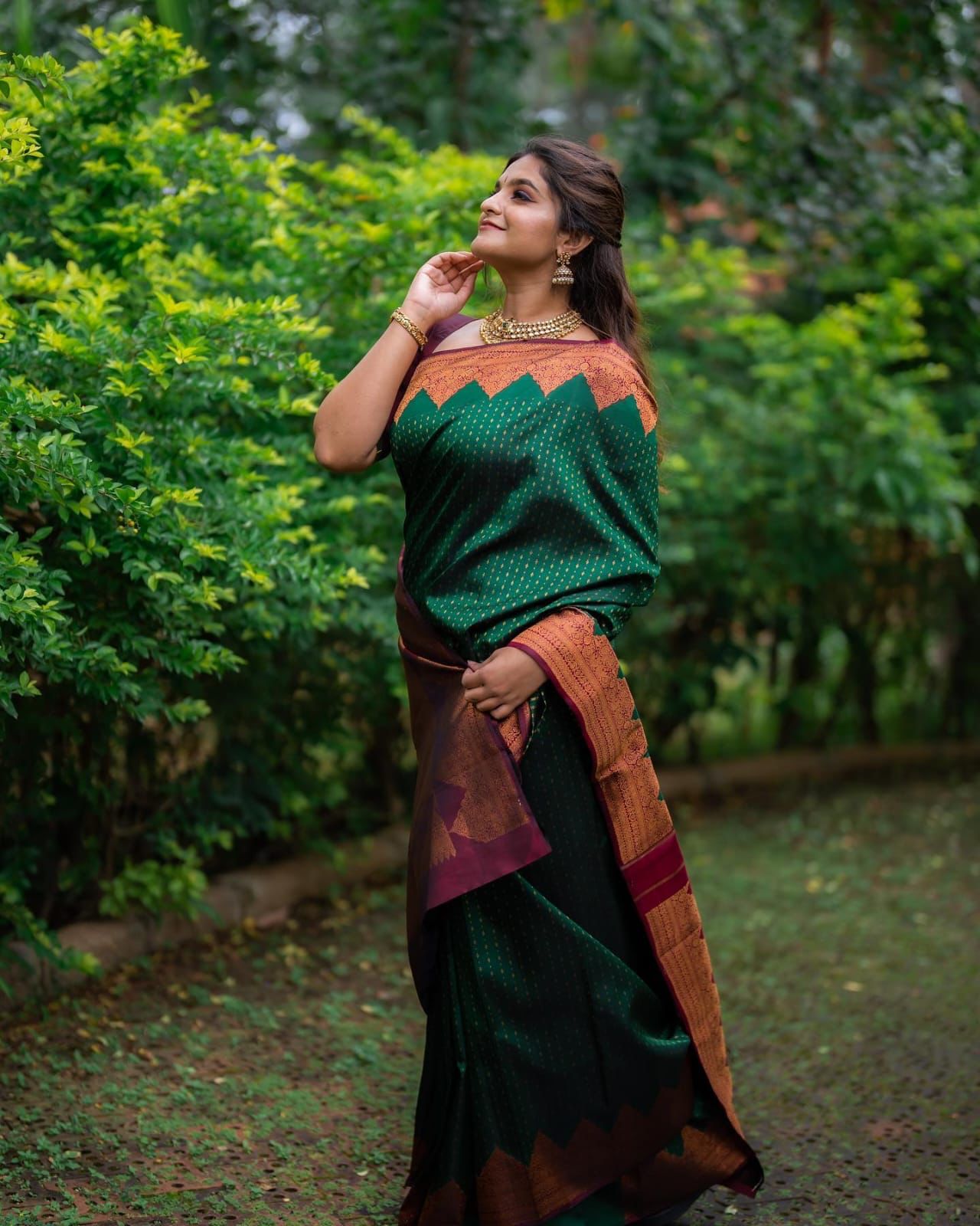 Stunning Green Soft Silk Saree With Innovative Blouse Piece - Colorful Saree