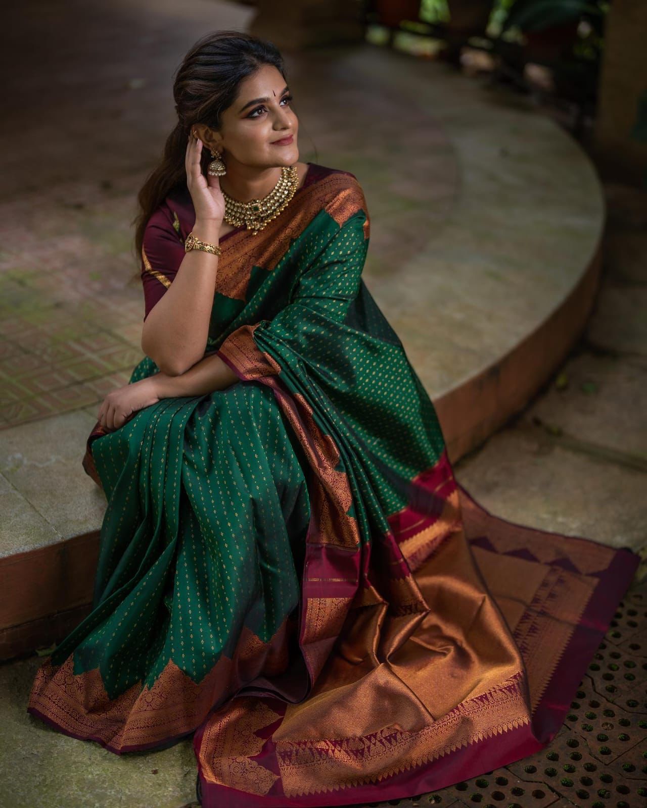 Stunning Green Soft Silk Saree With Innovative Blouse Piece - Colorful Saree