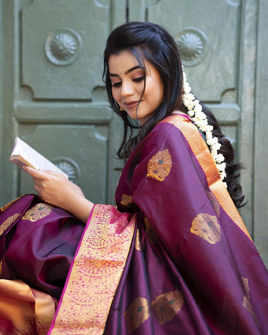 Incredible Wine Soft Banarasi Silk Saree With Adorable Blouse Piece - Colorful Saree