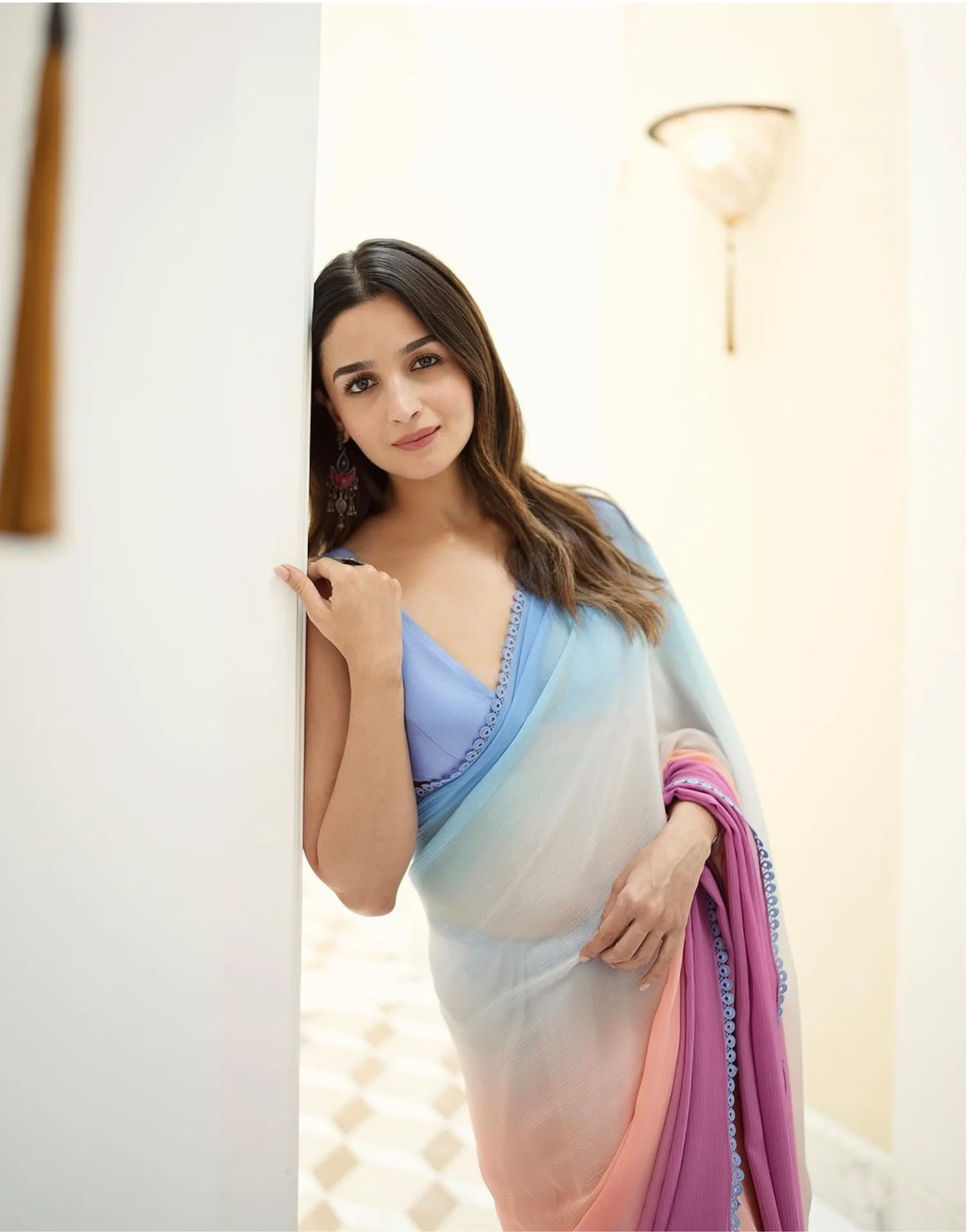 Soft Chiffon Multicolored Saree - Colorful Saree