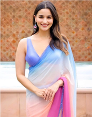 Soft Chiffon Multicolored Saree - Colorful Saree