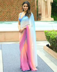 Soft Chiffon Multicolored Saree - Colorful Saree