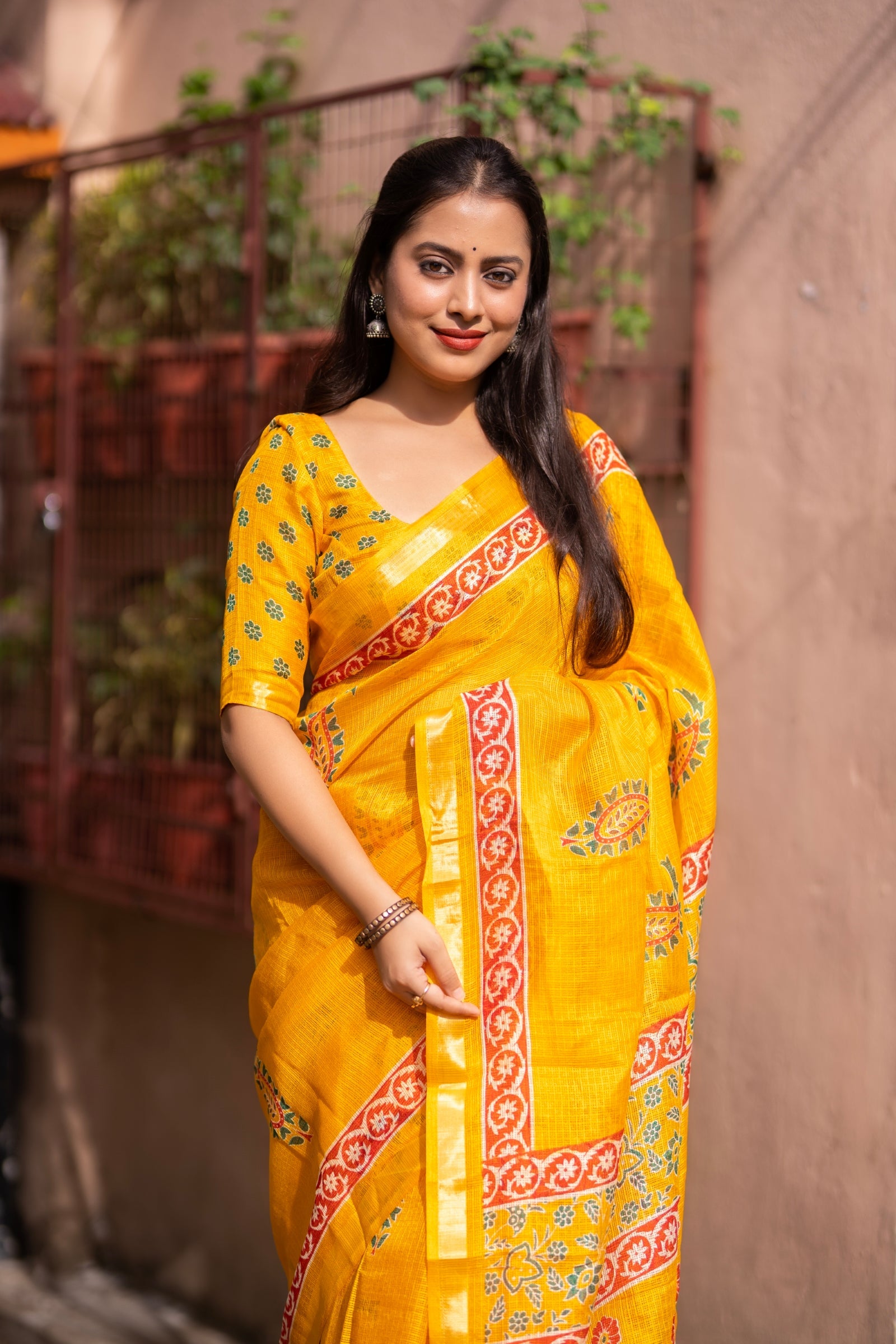 Sophisticated Women's Kota Silk Saree: Soft, Printed, and Enriched with Weaving Pattu Border - Colorful Saree
