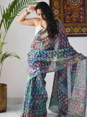 Celebrate Holi in Style with Our Vibrant Digital Print Dola Silk Sarees - Colorful Saree